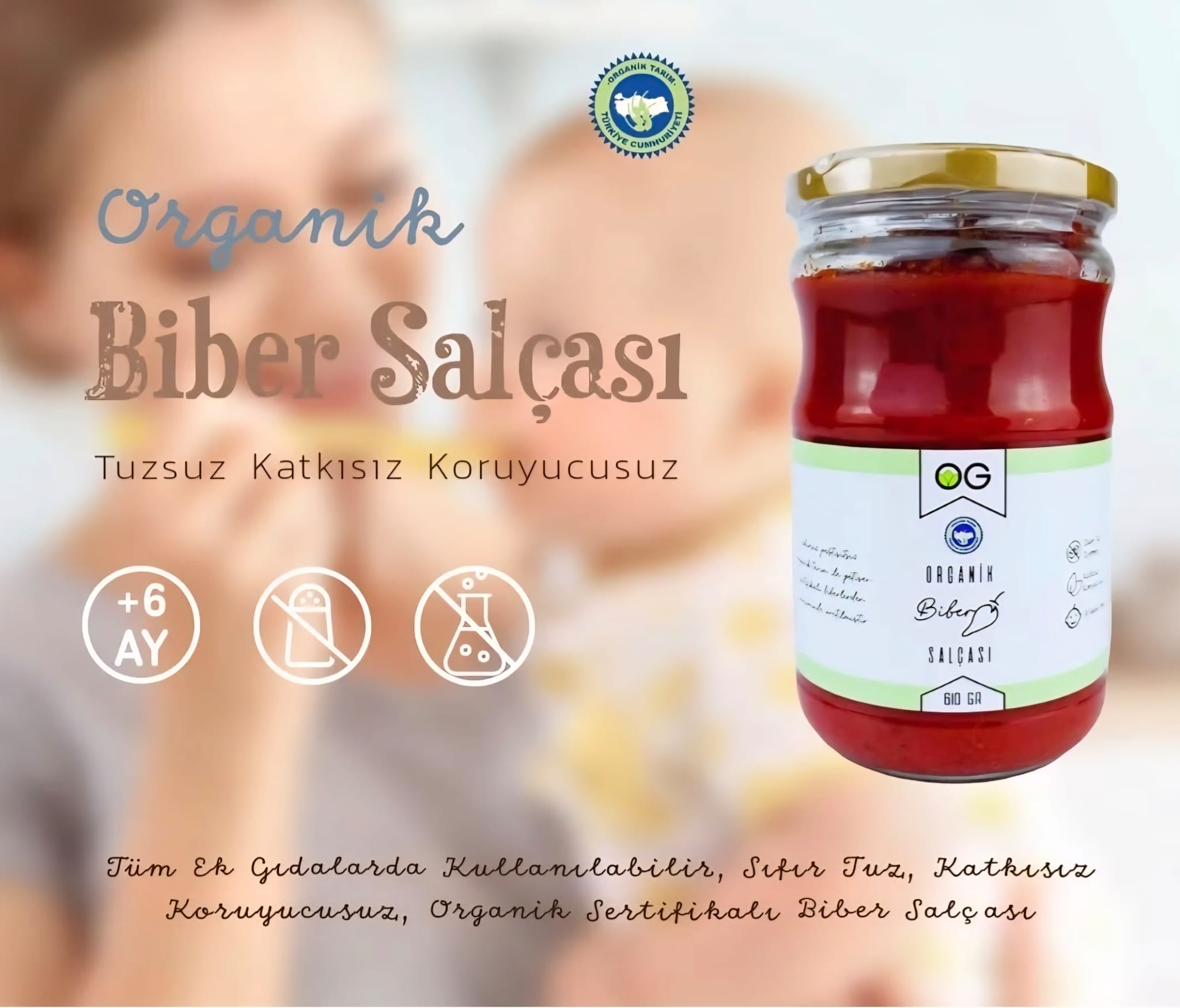 OG 610 gr Organik Biber Salçası